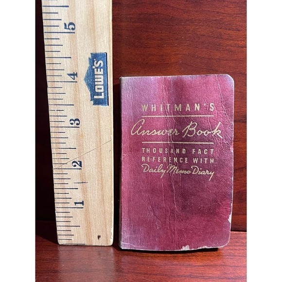 Vintage 1938 Whitman's Pocket Answer Book Daily Memo Diary Booklet - Picture 3 of 5